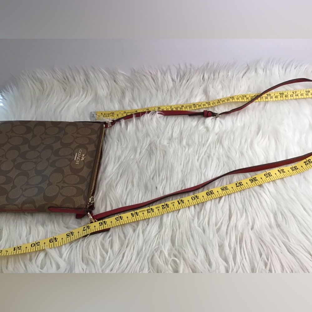 Authentic Coach Signature Canvas  North South Crossbody Shoulder Bag - Picture 11 of 16